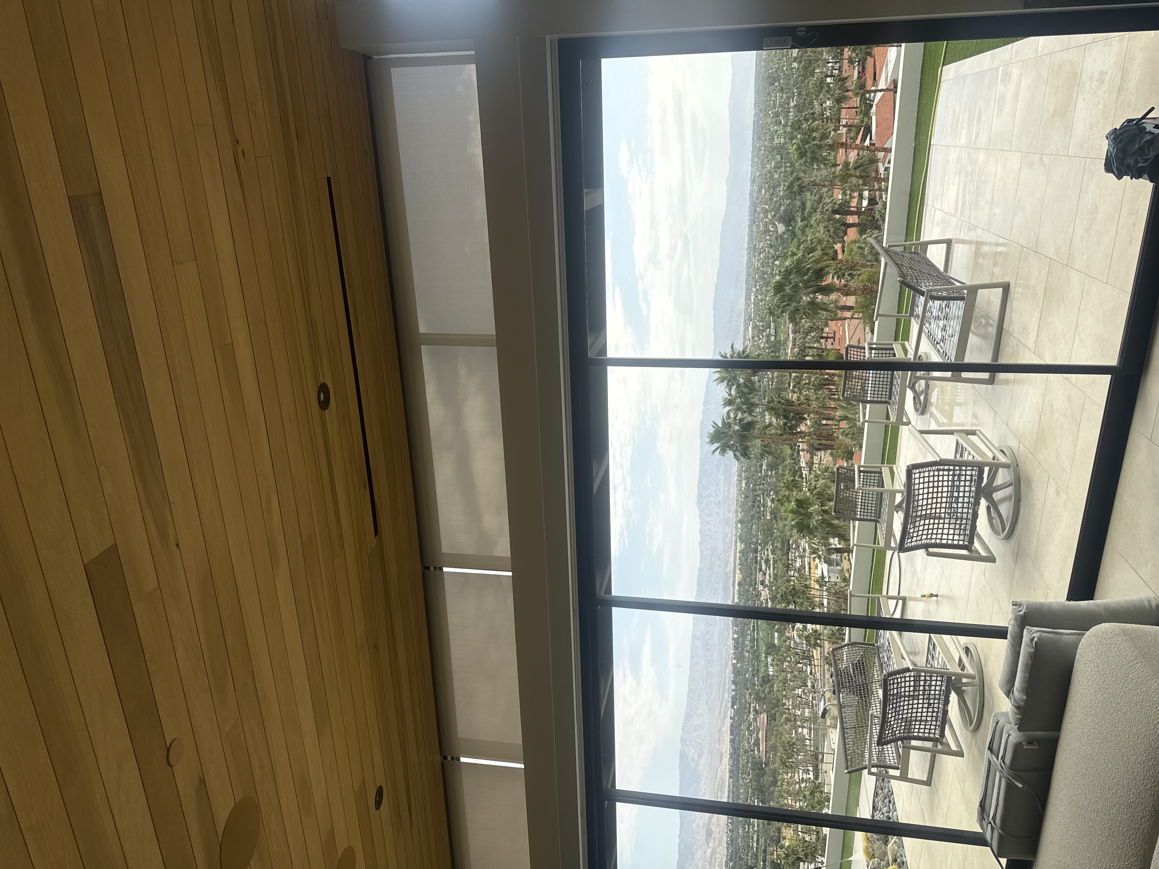 Spotless floor-to-ceiling windows with Coachella Valley views in La Quinta